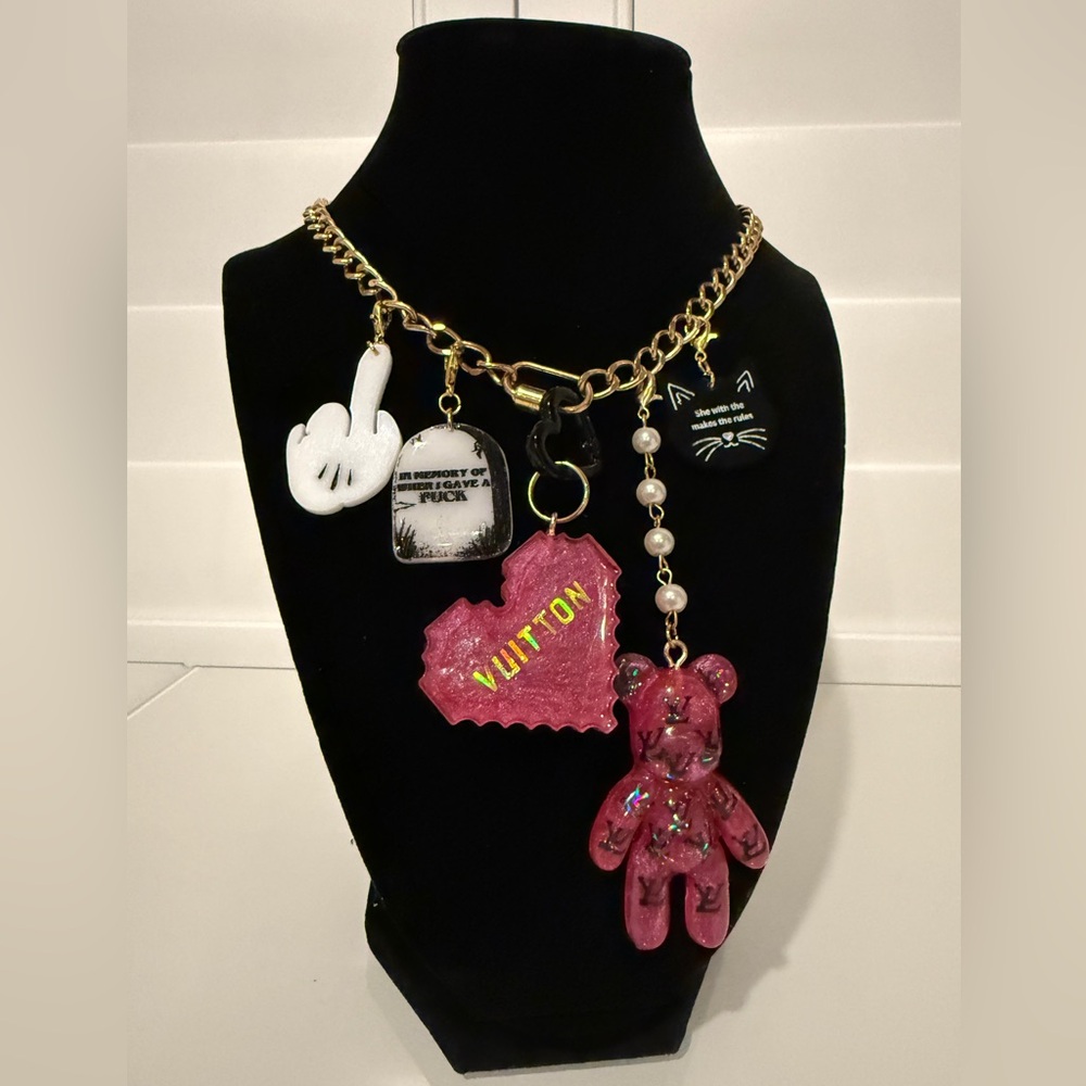LV Digital Heart charm (handmade by 🙋🏾‍♀️)